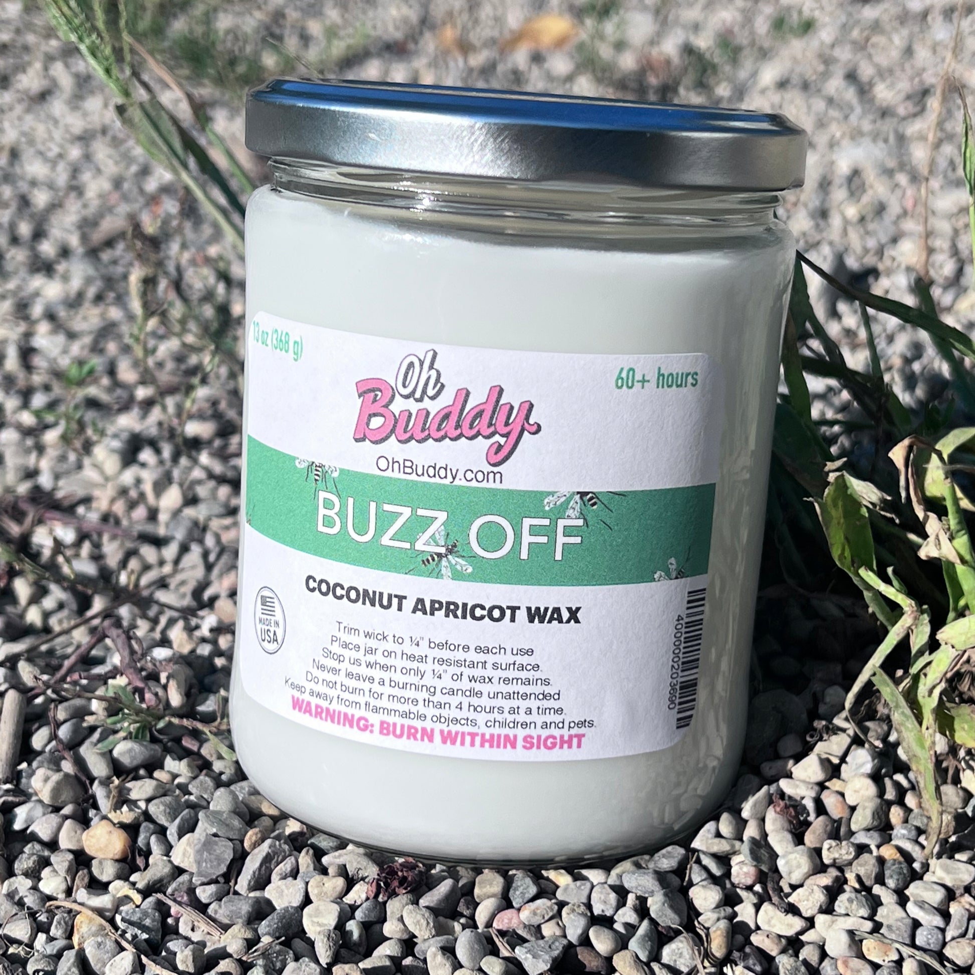 Buzz Off Fragrance Candle Handmade by OhBuddy.com