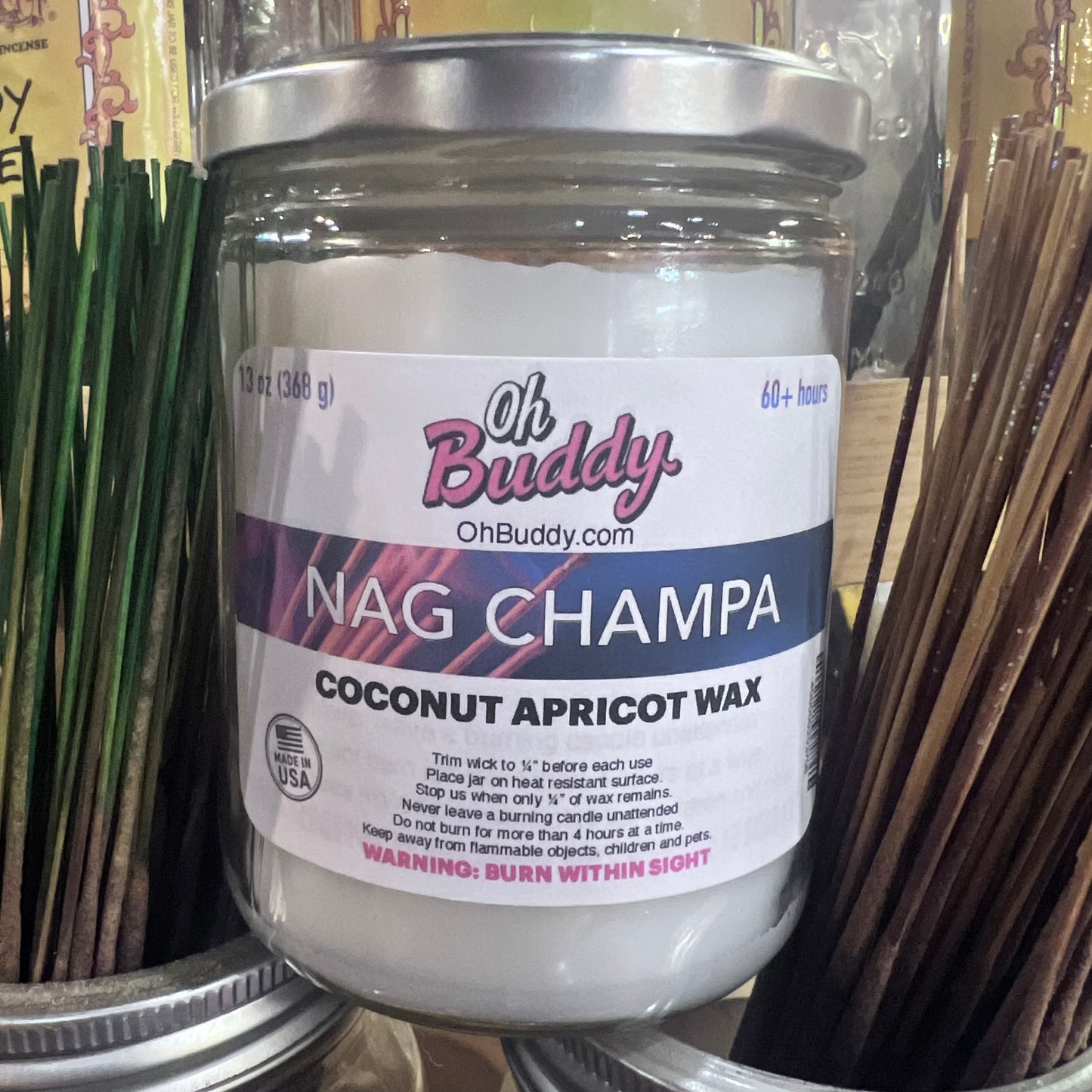 Nag Champa Glass Candle