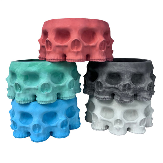 Multi Skull Cement Pot Planter - Choose Your Color