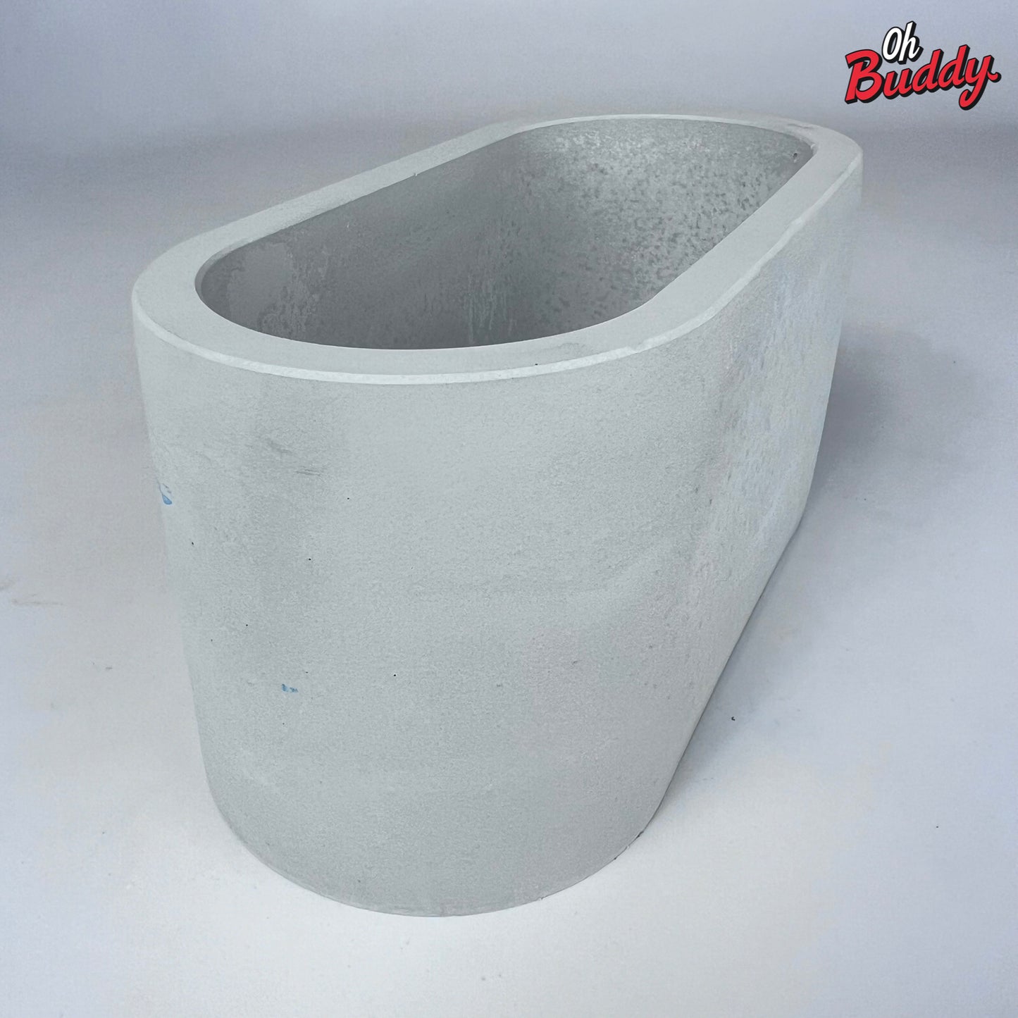 Oval concrete planter, concrete planter, outdoor/indoor planter, cactus planter, succulent planter, concrete pot, cement container by OhBuddy